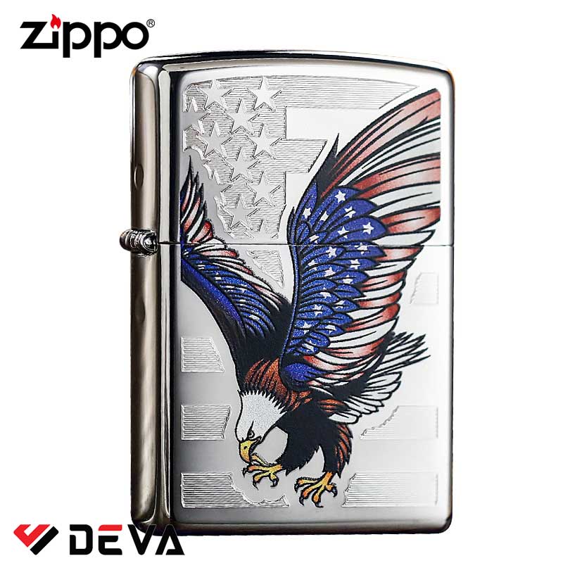 Bật lửa Zippo Mỹ hình đại bàng màu cờ Mỹ
